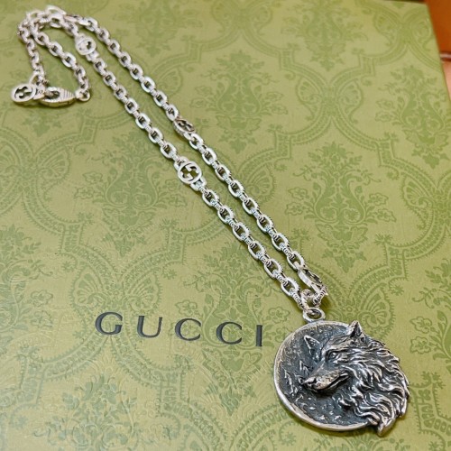Gucci Anger Forest Unisex Double G Classic Lion Pendant Necklace