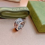 Gucci Anger Forest Double G Pure Handmade Vintage Ring