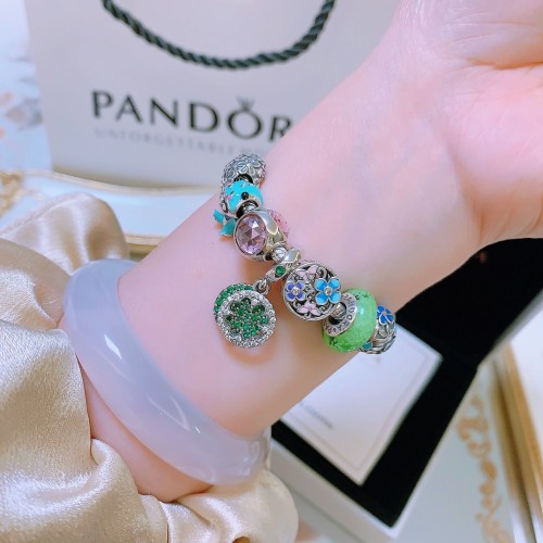 Pandora New Fashion Rhinestone Silver Love Bracelet Size 16 17 18 19 20 21 cm