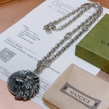 Gucci Anger Forest Unisex Double G Classic Lion Pendant Necklace