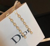 Dior CD Tassel Pearl Earrings