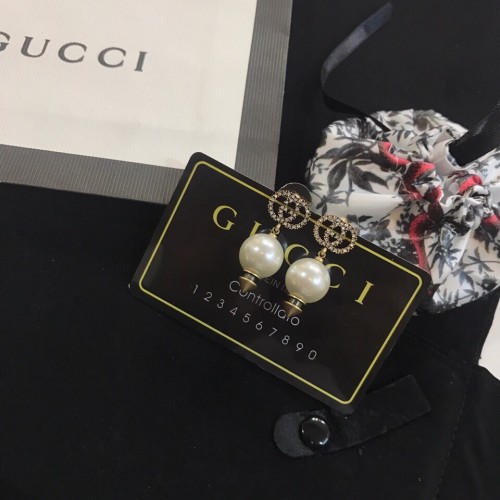 Gucci Fashion Logo Pearl Earrings
