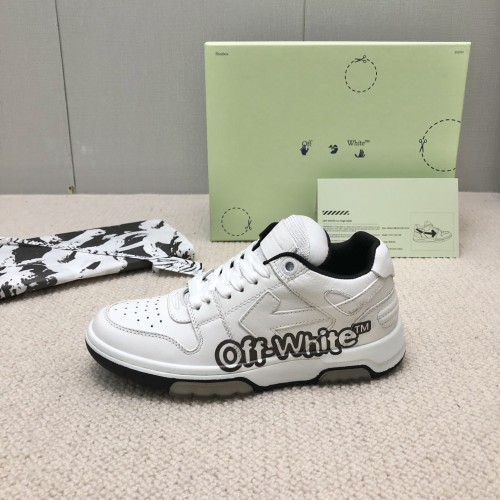 Off-White “Out of office” Classic Leather Casual Shoes Unisex OFF GREY WHITE OW Sneakers