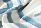 Off White Graffiti Arrow Print Pullover Hooded Unisex Casual Cotton Sweatshirt