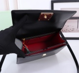 Off White Classics Metal Arrow Logo Handbag Fashion Crossbody Bag Black Size：26*19*9CM