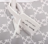 Off White Classics Full Arrow Logo Handbag Fashion Shopping Bag Grey Size：38*23*12CM