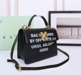 Off White Classics Metal Arrow Logo Handbag Fashion Crossbody Bag Size：26*19*9CM