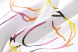 Off White Graffiti Arrow Print T-shirt Fashion Unisex Loose Cotton Short Sleeve