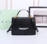 Off White Classics Metal Arrow Logo Handbag Fashion Crossbody Bag Size：26*19*9CM