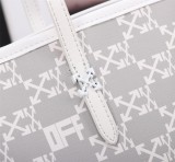 Off White Classics Full Arrow Logo Handbag Fashion Shopping Bag Grey Size：38*23*12CM