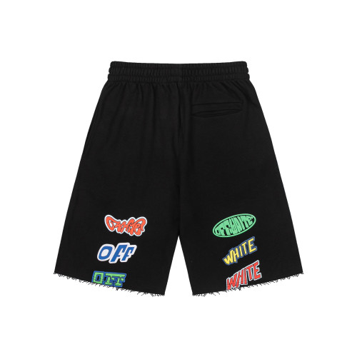 Off White High Street Cotton Shorts Unisex Logo Printed Casual Shorts