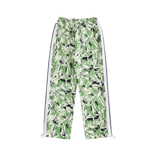 Palm Angels Floral Full Print Mid Waist Straight Tube Casual Pants