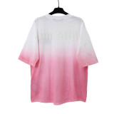 Palm Angels Gradient Letter Logo Printed Short Sleeve Couple Fashion Cotton T-shirt