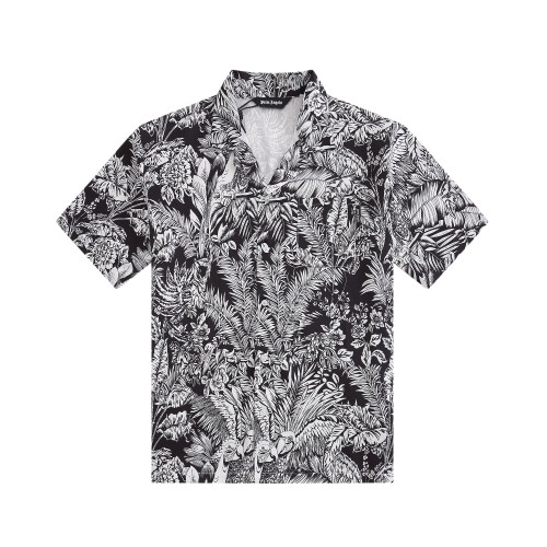 Palm Angels Fashion Palm Tree Printed Short Sleeved Shirt