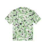 Palm Angels Printed Single Breasted Short Sleeved Shirt