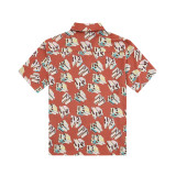 Palm Angels Fashion Printed Single Breasted Short Sleeved Shirt