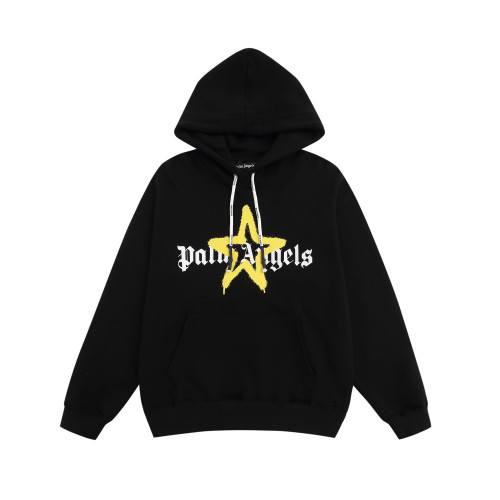 Palm Angels Star Logo Letter Print Pullover Hoodie Couple Casual Cotton Sweatshirt
