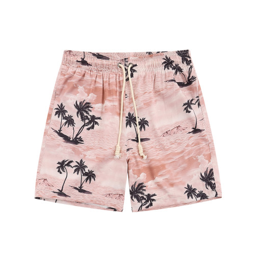 Palm Angels Fashion Coconut Tree Printed Shorts Breathable Beach Short Pants