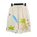 Palm Angels Coconut Tree Printed Shorts Fashion Casual Loose Short Pants