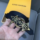 Louis Vuitton Classic Pyrmide Truck L Women's Double sided Belt 25MM