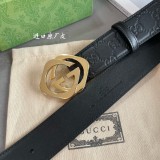Gucci Classic Double G Embossed Calfskin Belt 40MM