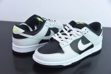 Nike SB Dunk Low Grey Panda Volt  Unisex Casual Skateboard Shoes Sneakers
