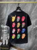 Chrome Hearts Colorful Tongue Short Sleeve Unisex High Street Casual T-shirt