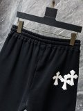 Chrome Hearts High Street Cross Leather Shorts Cotton Casual Sports Pants