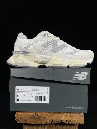 New Balance 9060 Unisex Casual Sports Running Shoes Brown-Blue Fashion Sneakers White Grey