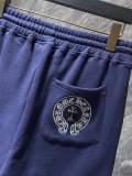 Chrome Hearts Embroidered Silver Cross Shorts High Street Casual Sports Pants