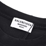 Balenciaga Cotton Finishing Dyeing Short Sleeve Unisex Oversize Casual T-Shirts