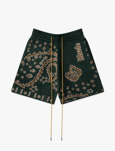 Rhude Vintage Cashew Flower Drawstring Woolen Shorts