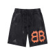 Balenciaga Cotton Finishing Dyeing Shorts Unisex Oversize Casual Sports Shorts