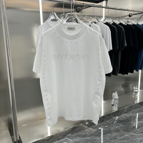 Givenchy Tamped Diamond Three-Dimensional Print Short Sleeve Unisex Oversize Casual T-Shirts