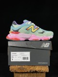 New Balance 9060 Unisex Casual Sports Running Shoes Brown-Blue Fashion Sneakers Blue-Pink