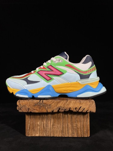 New Balance 9060 Unisex Casual Sports Running Shoes Brown-Blue Fashion Sneakers Multi-Colour