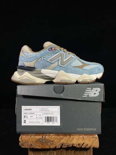 New Balance 9060 Unisex Casual Sports Running Shoes Brown-Blue Fashion Blue Brown