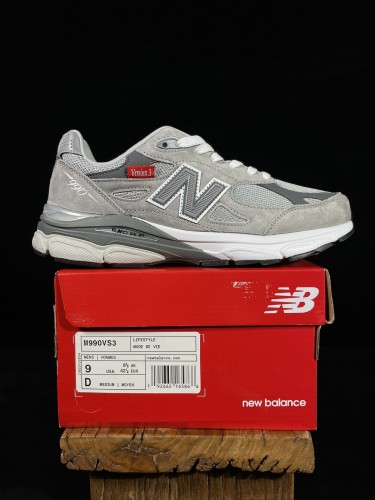 New Balance NB 990 V3 Retro Wrap Lightweight Running Shoes Unisex Fashion Sneakers Grey