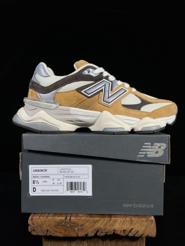New Balance 9060 Unisex Casual Sports Running Shoes Brown-Blue Fashion Sneakers Yellow