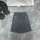 Chrome Hearts High Street Zipper Embroidered Leather Shorts Cotton Casual Sports Pants