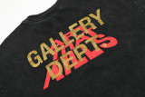 Gallery Dept Stacked Letter Print T-shirt Casual Washed Old Short Sleeves