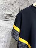 Fendi Old Floral Logo Patchwork Short Sleeve Fashion Casual Oversize Cotton T-Shirts