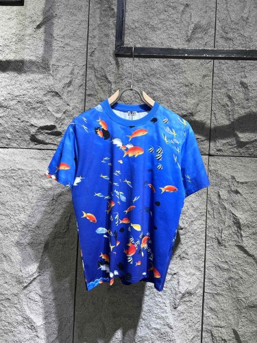 Loewe Japan Limited Marine Collection Sets Unisex Fashion Gorgeous Underwater Street T-Shirts Shorts Suits