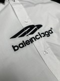 Balenciaga Cutaway Sleeve Panda Patchwork 3M Shirt Positioning Embroidery Perfect Stitching Blouse