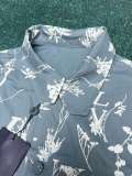 Louis Vuitton Japanese Strand-Dye themed Shows Denim Jacket Fashion Leaf Pattern Jackets