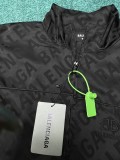 Balenciage Embroidered Logo Loose Jacket Unisex Casual Full Logo Jacquard Jacket Coats