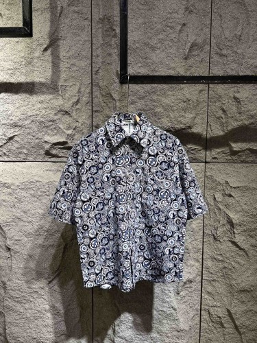 Kenzo Fashion Limited Begonia Shirt Digital Print Casual Fashion Versatile Shirt