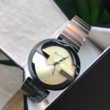 Gucci Classic Fashion Double G Logo Stainless Steel Strap Quartz Watch