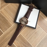 Gucci Classic Double G Logo Calfskin Quartz Watch
