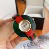 Gucci Classic Little Bee Tricolor Stitching Plexglas Quartz Watch